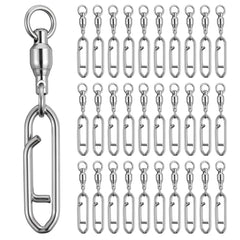 Dimeho 30-piece fishing speed clips with ball bearing swivels