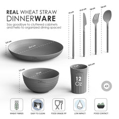DINETHICS Wheatstraw plate-blue—stain-resistant and easy to clean for kids' meals.