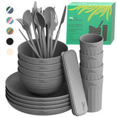 DINETHICS Wheatstraw plate-yellow—durable, lightweight for daily meals and outdoor use.