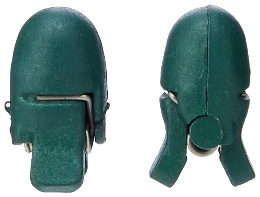 Dinsmores non-toxic clip-on plummet 10 g green close-up for depth control.