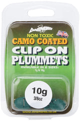 Dinsmores green clip-on plummet ready for depth testing on rig.
