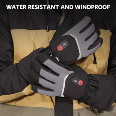 DINSVTA heated gloves on a hiking trail keep fingers warm and nimble