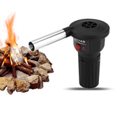 Dioche Air Blower cordless startup demonstrates quick fire ignition for outdoor cooking