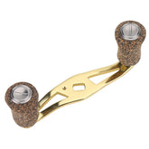 Dioche fishing reel handle with wood knob enhances grip and comfort in any weather.
