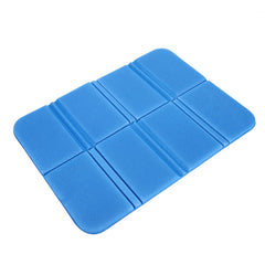 Dioche foam camping mat folded compactly for easy carrying on outdoor trips.