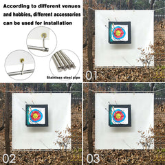 Diolili slingshot durable-fiber-cloth backstop resists arrow impacts for long-lasting use.