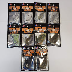 Dirty Jigs Compact Swim Jig with 4/0 Gamakatsu hook, enhanced strike potential.