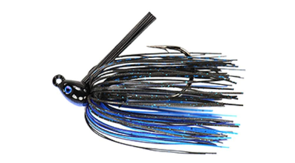Dirty Jigs NJSJBB-12 No-Jack Swim Jig black-blue, ideal for heavy cover fishing.