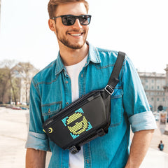 Divoom Sling Bag back view showing waterproof fabric and secure strap