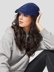 Men wearing DIYDECAL Denim Newsboy Cap Ivy Gatsby style