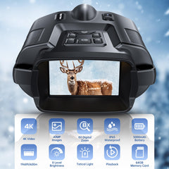 Diyimin 4K night vision binoculars side angle showing ergonomic grip