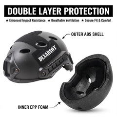 DLXARSOT lightweight helmet design reduces fatigue during play.
