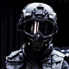 DLXARSOT helmet front view with NVG mount for night gear