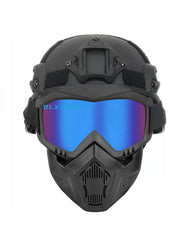 DLXARSOT tactical helmet with NVG mount and side rails for accessories.