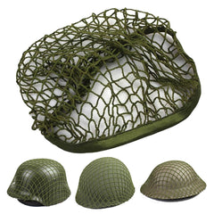DLXARSOT Tactics helmet net cover close-up reveals army green camouflage texture for concealment.