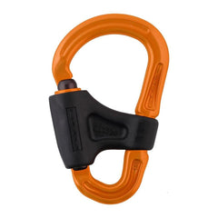 DMM Belay Master in titanium lime finish with secure screwgate lock for reliable belaying