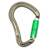 DMM Boa Posi-Lock aluminum carabiner grey with double locking for secure clipping.