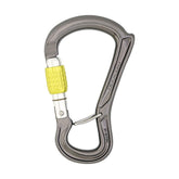 DMM Ceros belay biner top view showing secure belay loop attachment.
