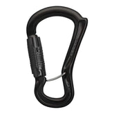 DMM Ceros Locksafe Carabiner in matt grey on belay loop for secure rope control.