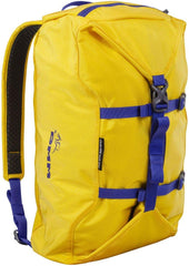 DMM Classic Rope Bag 2020 yellow with internal tarp for rope transport.