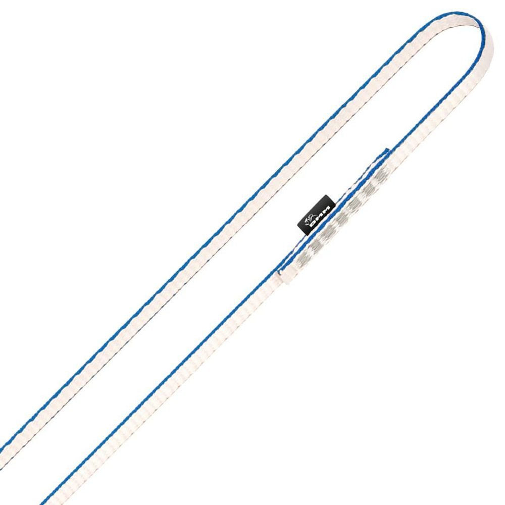 DMM Dynatec 8mm sling close-up highlighting durability and lightweight feel for climbing gear