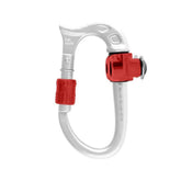 DMM Micro Vault Lock Silver showing two-carabiner capacity for secure on-the-go storage
