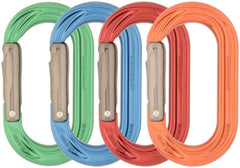 DMM Perfecto straight gate carabiner in four colors for quick ID and snag-free clipping