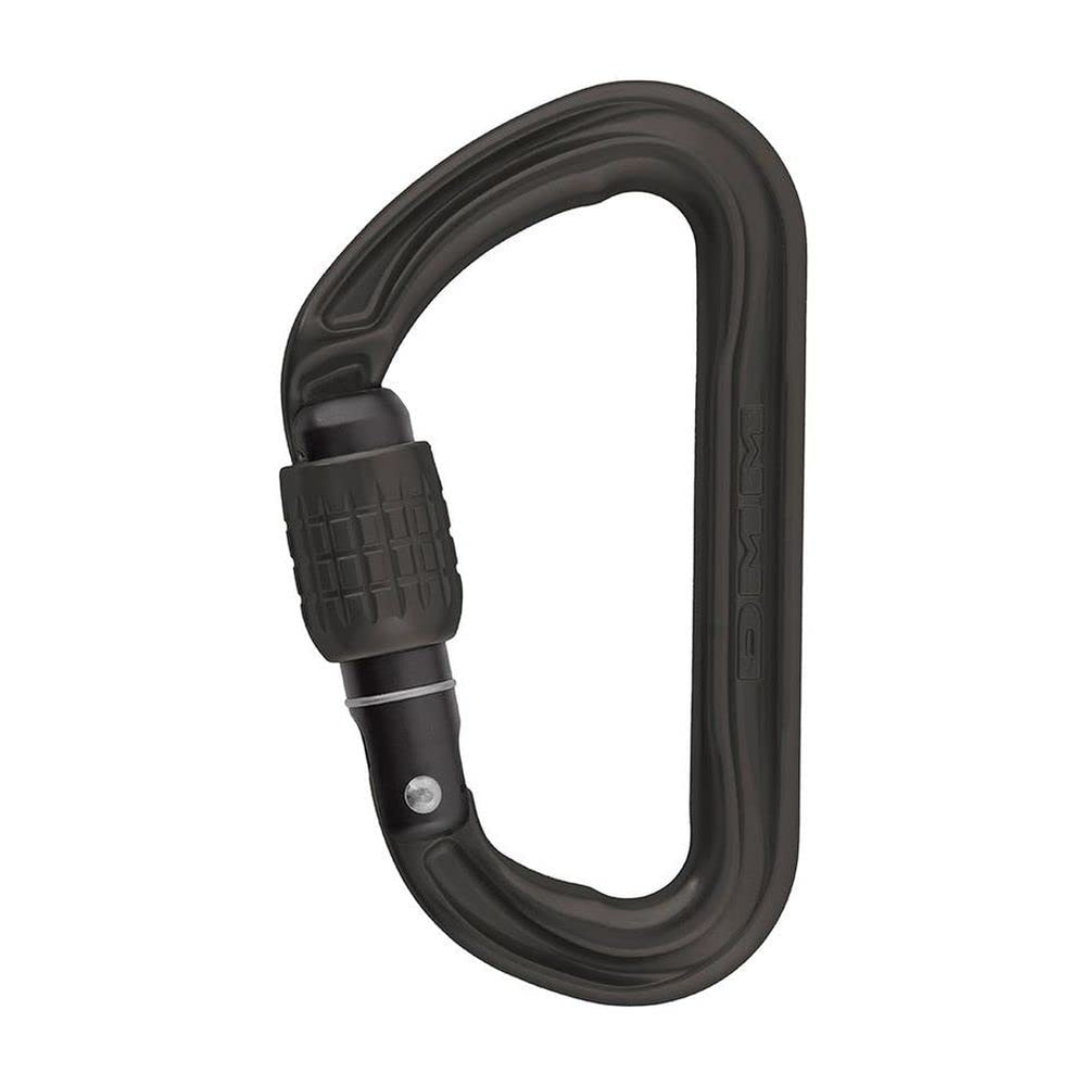 DMM Phantom Screwgate locking carabiner in matt grey for secure belays and light gear