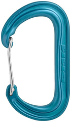 DMM WallDO turquoise wire gate carabiner, versatile clipping for climbing