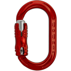 DMM XSRE red Locksafe Karabiner, ultra-light with trilock closure for secure clipping.