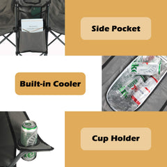 Central ice bag cooler keeps beverages cool during picnics