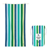 Dock & Bay quick dry towel in cool lagoon folded for travel.