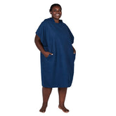 Dock & Bay adult beach poncho worn by model for easy beach changing