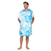 Dock & Bay adult poncho hooded towel poolside close-up showing fabric for quick drying.