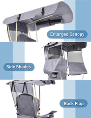 Docusvect folding chair cup-holder closeup highlights convenient beverage access