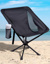 Docusvect swivel portable camping chair showing quick setup for outdoor seating.