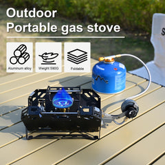 Docybuty stove with Piezo ignition shows quick ignition for on-the-go cooking