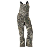DOING SOMETHING GREAT Breanna 2.0 drop-seat bib front view highlights quiet, stealth fabric.