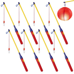 DOITOOL LED lantern stick shows secure grip for paper lanterns, ideal for festive decor