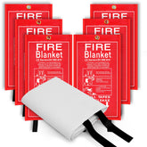 Dokibi emergency fire blanket 6-pack in bag for quick storage and access.