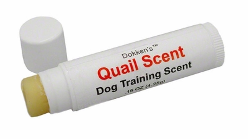 Dokken Quail Scent Wax applied to a training dummy enhances realistic quail scent during drills