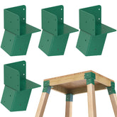 Dolibest heavy-duty deer stand brackets installed on a 4x4 post provide sturdy outdoor support.