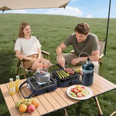 Dollate stove windproof design maintains flames in open air.