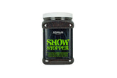 Domain Outdoor Show Stopper seeds bag closeup highlighting premium deer forage mix for versatile grazing.