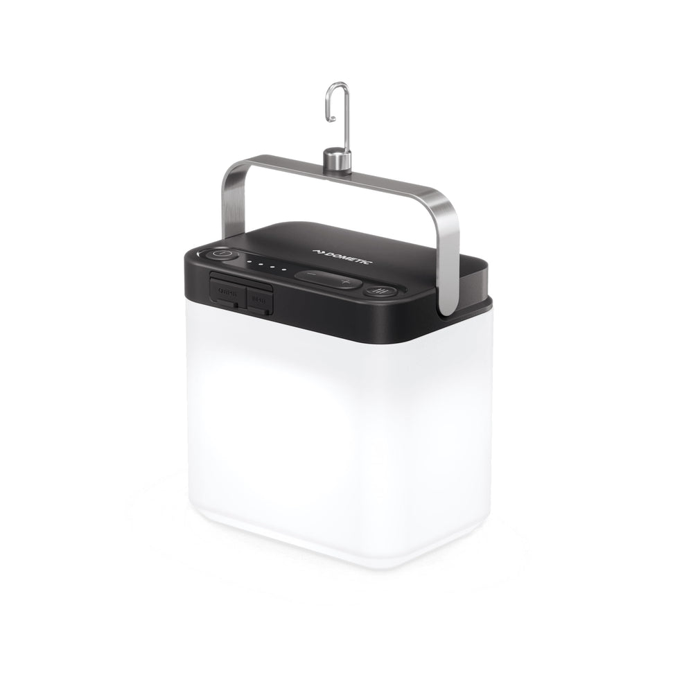Dometic GO Area Camp Light shows eight color hues for cozy campsite ambiance