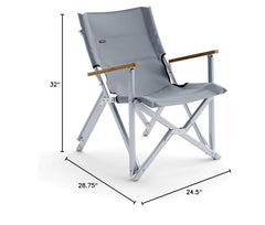 Dometic GO Compact Camp Chair Silt folded for easy trunk storage.