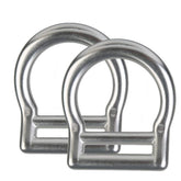 DoMyfit aluminum slotted D-ring 2-pack for secure webbing connections