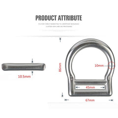 DoMyfit anodized finish D-ring with even color for durable use