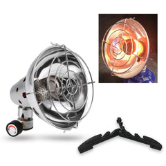 DoMyfit gas stove mount heater demonstrates seamless compatibility with standard propane stoves.