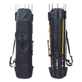 DONQL fishing rod bags in black - outdoor pole holder bag front view